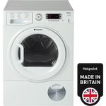 The Hotpoint Ultima SUTCD97B6GM Tumble Dryer in polar white is