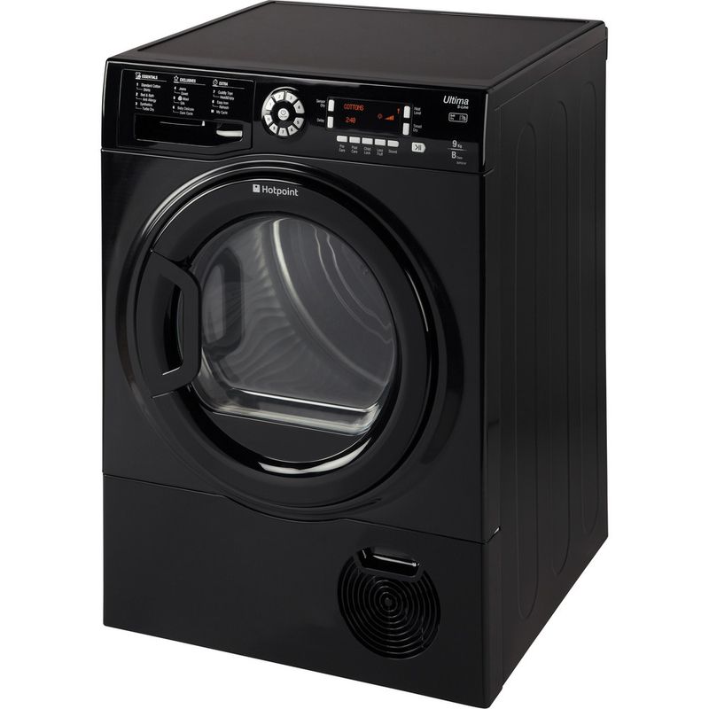 The Hotpoint Ultima SUTCD97B6PK Tumble Dryer in black is part of