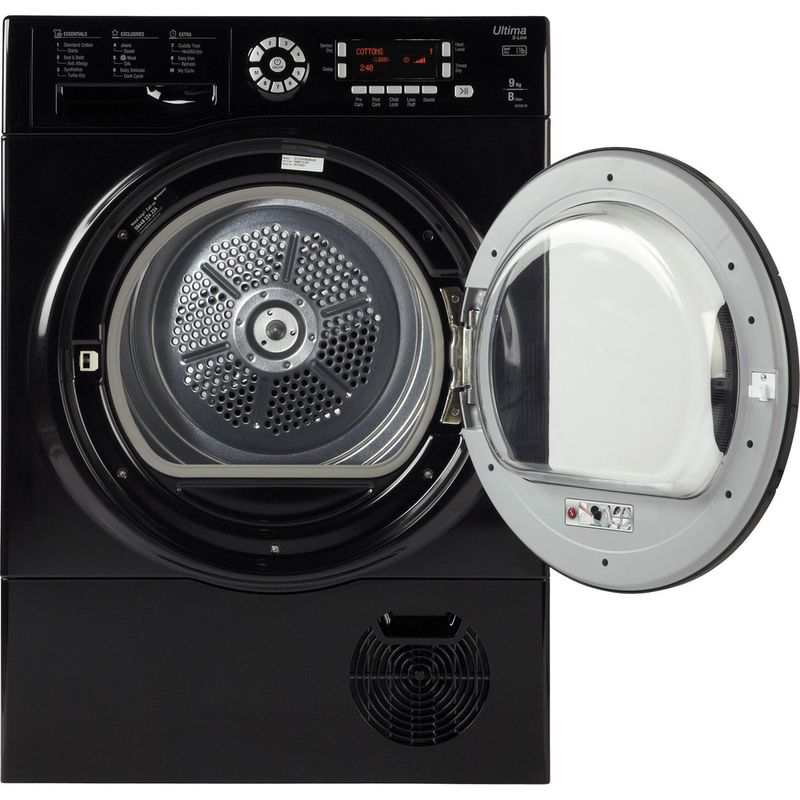 Hotpoint-Dryer-SUTCD-97B-6KM--UK--Black-Frontal-open