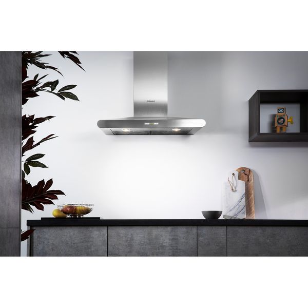 Hotpoint HOOD Built-in PHC6.7FLBIX Inox Wall-mounted Electronic Lifestyle frontal
