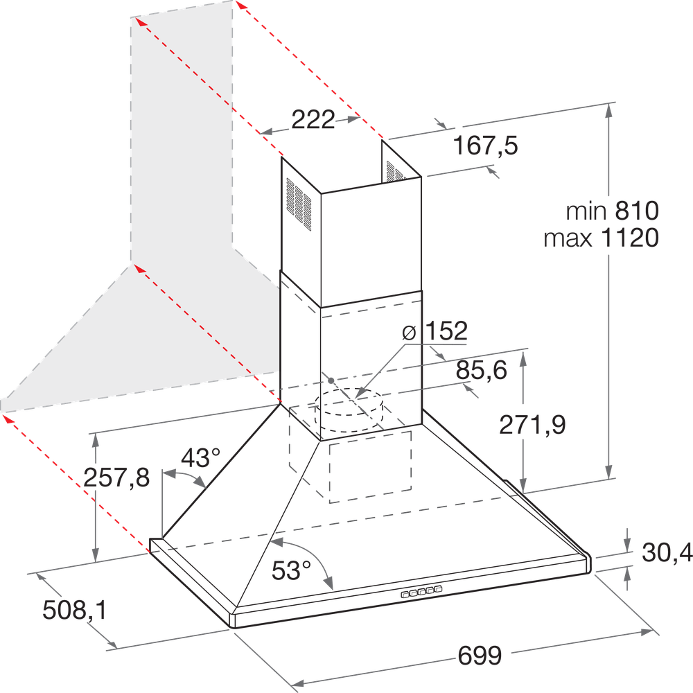 Cooker Hood Hotpoint Phpn7 4famx Hotpoint