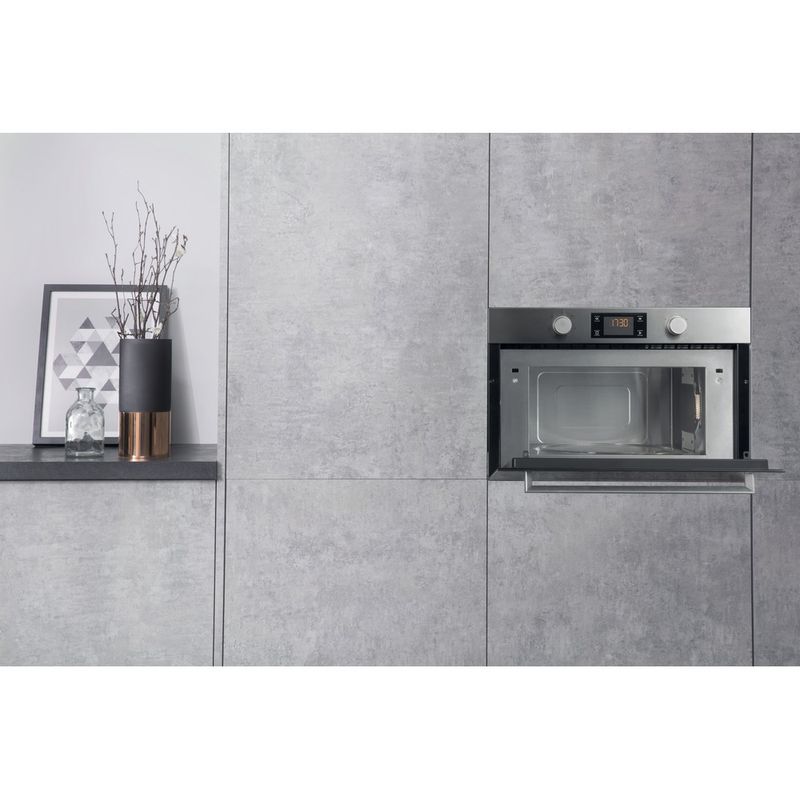 Hotpoint Microwave Built-in MD 344 IX H Stainless steel Electronic 31 MW+Grill function 1000 Lifestyle frontal open