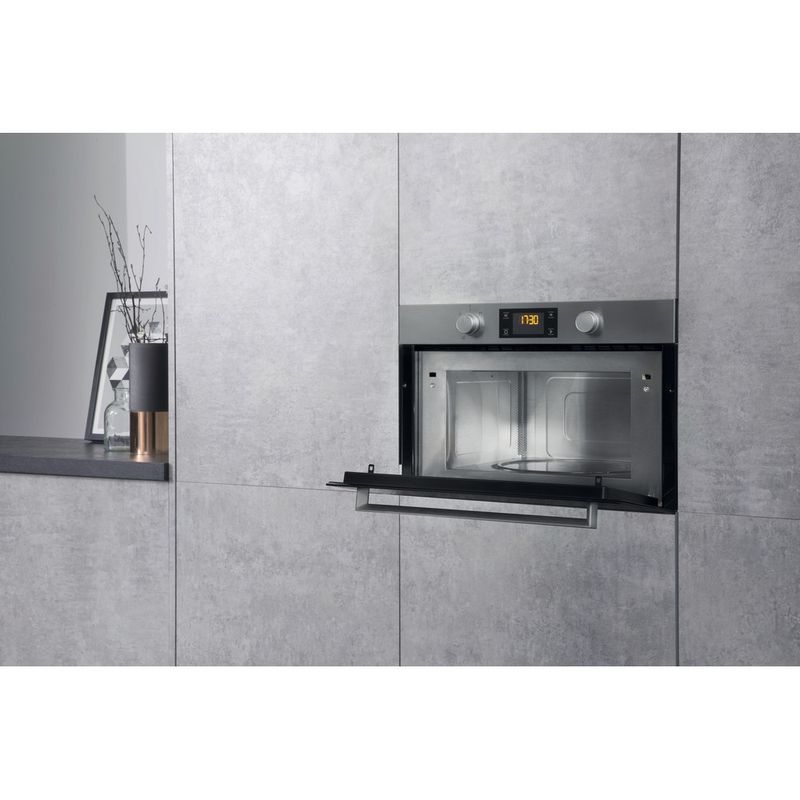 Hotpoint Microwave Built-in MD 344 IX H Stainless steel Electronic 31 MW+Grill function 1000 Lifestyle perspective open