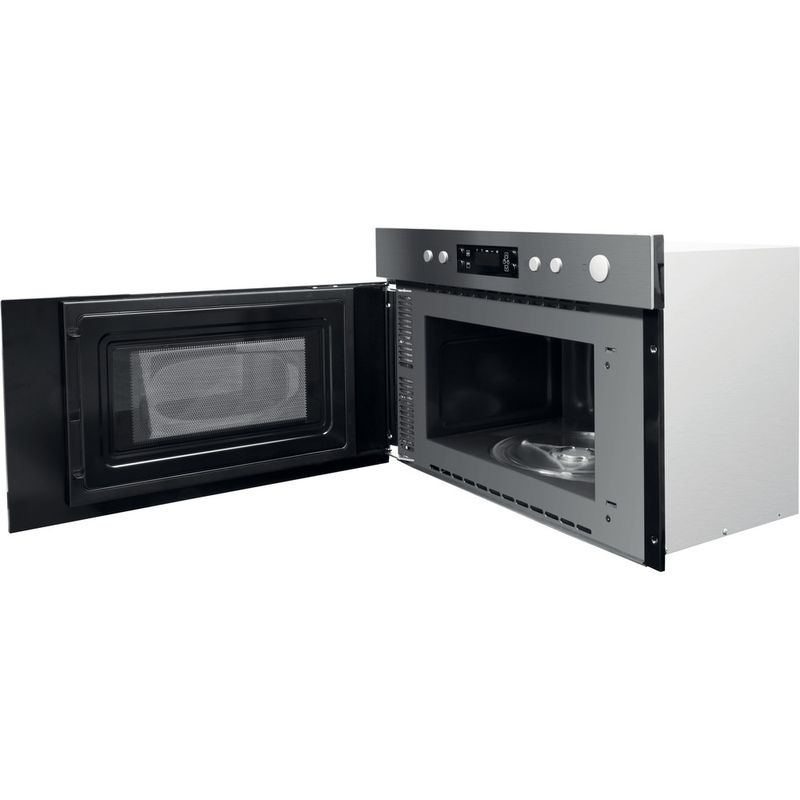 Hotpoint-Microwave-Built-in-MN-314-IX-H-Stainless-steel-Electronic-22-MW-Grill-function-750-Perspective-open