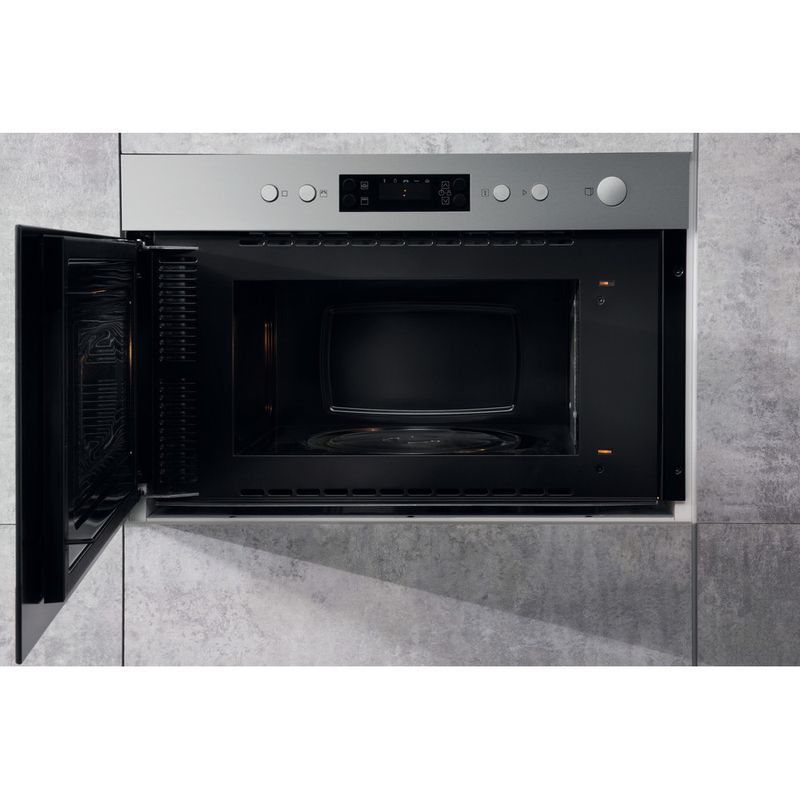 Hotpoint-Microwave-Built-in-MN-314-IX-H-Stainless-steel-Electronic-22-MW-Grill-function-750-Lifestyle-frontal-open