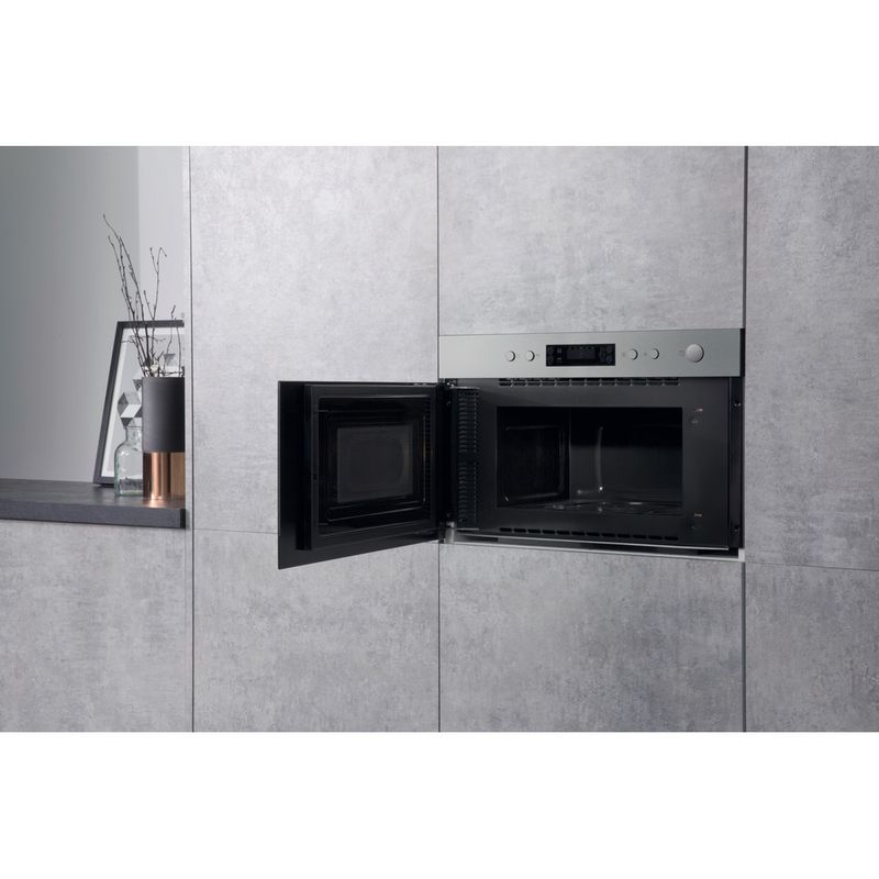 Hotpoint Microwave Built-in MN 314 IX H Stainless steel Electronic 22 MW+Grill function 750 Lifestyle perspective open