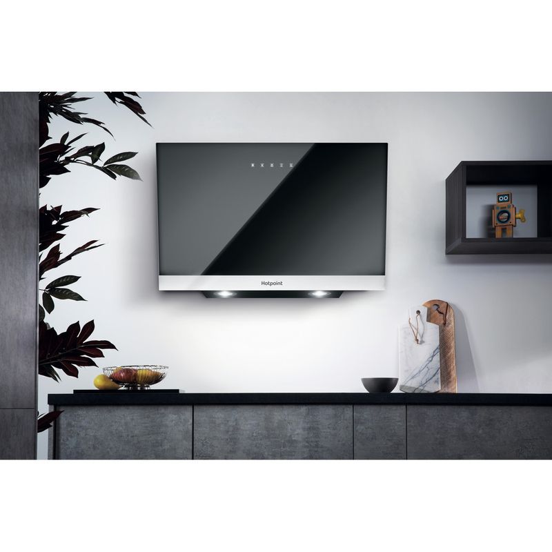 Hotpoint HOOD Built-in PHVP 8.7F LT K Black Wall-mounted Electronic Lifestyle frontal