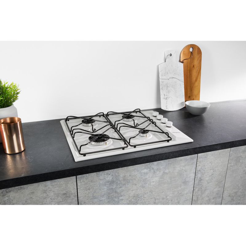 Hotpoint white gas hob sales