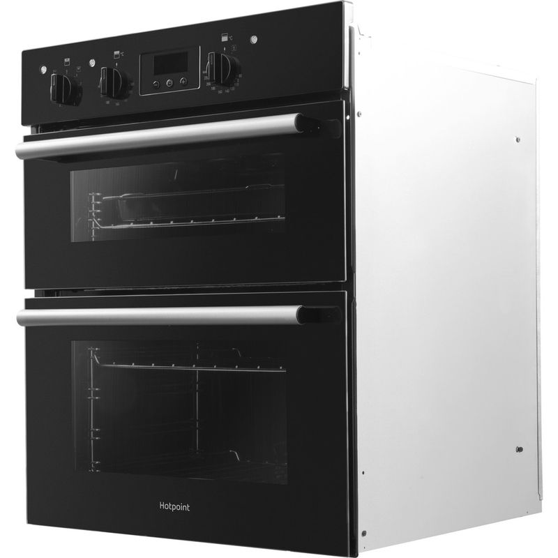 Hotpoint Double oven DU2 540 BL Black A Perspective