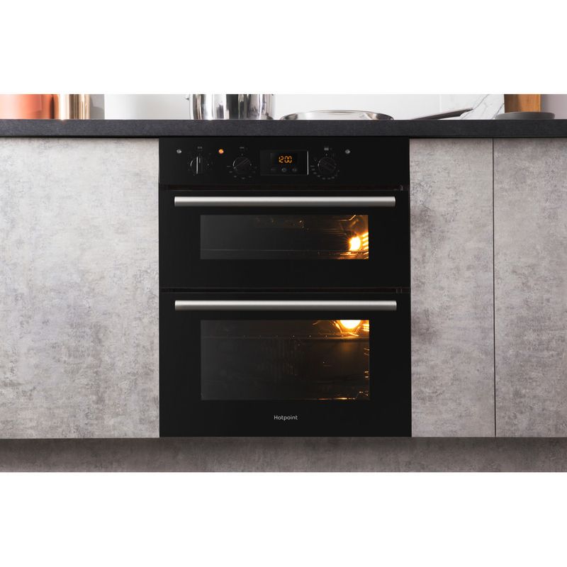 Hotpoint Double oven DU2 540 BL Black A Lifestyle frontal