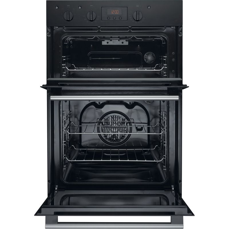 Hotpoint Double oven DD2 540 BL Black A Frontal open