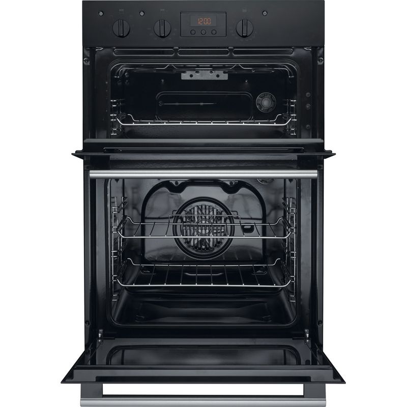 Hotpoint-Double-oven-DD2-540-BL-Black-A-Frontal-open