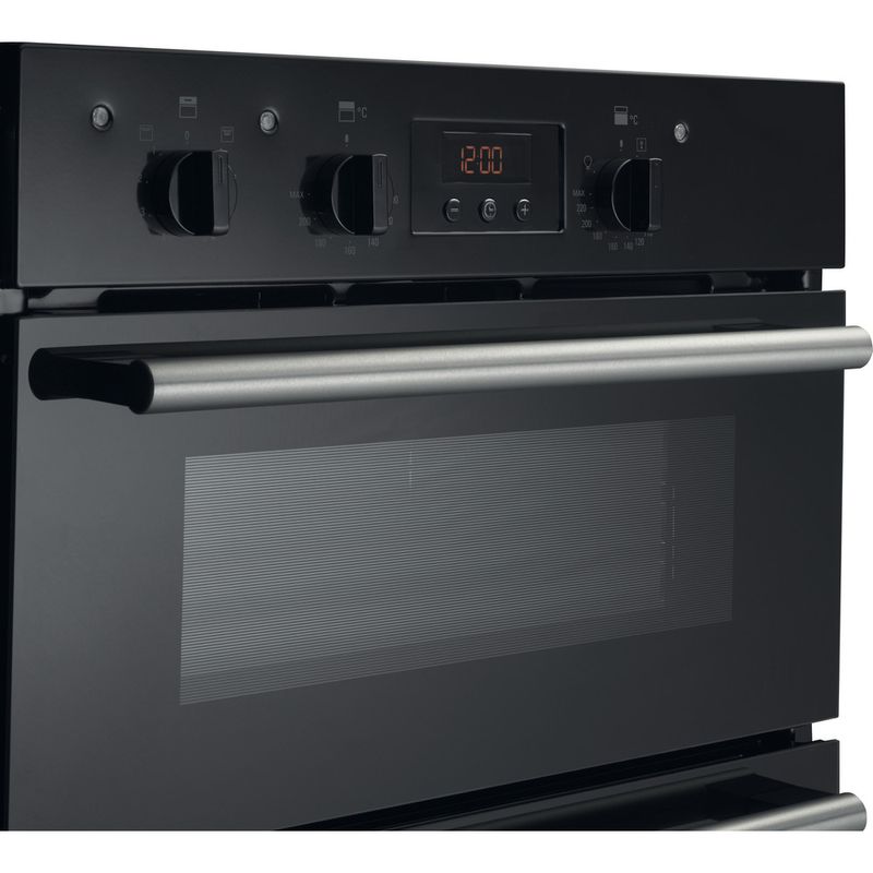 Hotpoint Double oven DD2 540 BL Black A Perspective