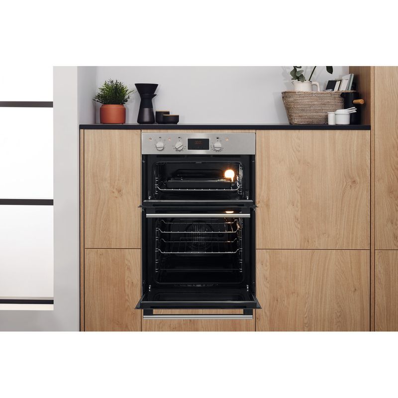 Hotpoint Double oven DD2 544 C IX Inox A Lifestyle frontal open