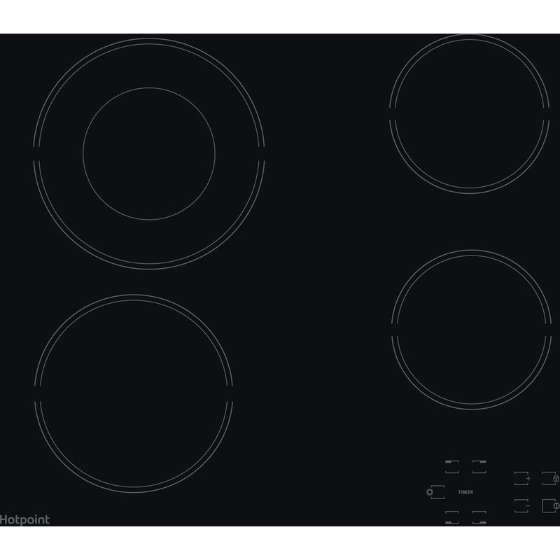 Hotpoint HOB HR 612 C H Black Radiant vitroceramic Frontal