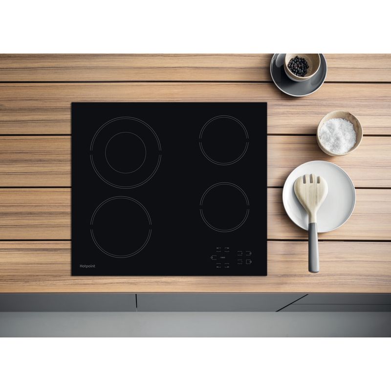 Hotpoint HOB HR 612 C H Black Radiant vitroceramic Lifestyle frontal