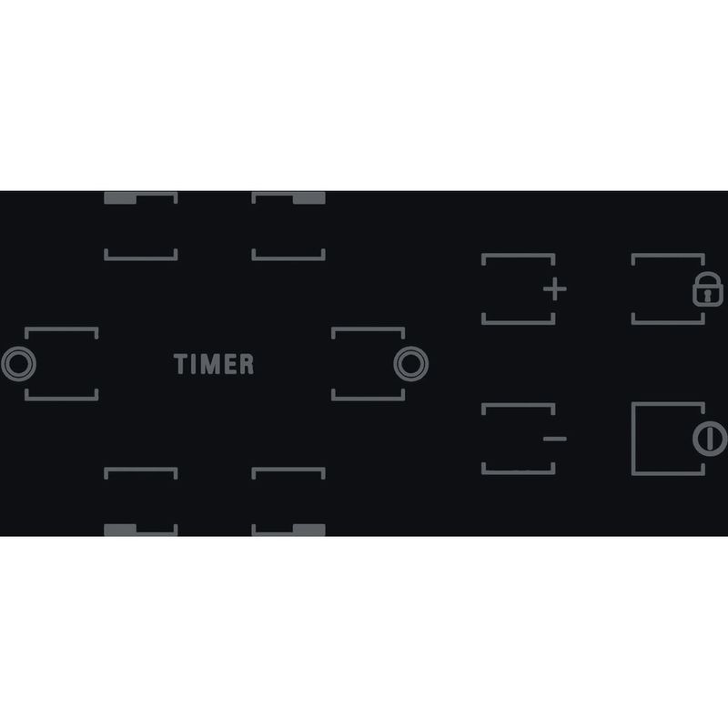 Hotpoint HOB HR 724 B H Black Radiant vitroceramic Control panel