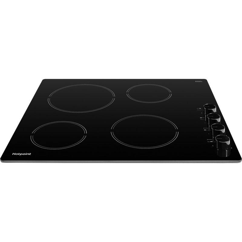 Hotpoint HOB HR 619 C H Black Radiant vitroceramic Frontal top down