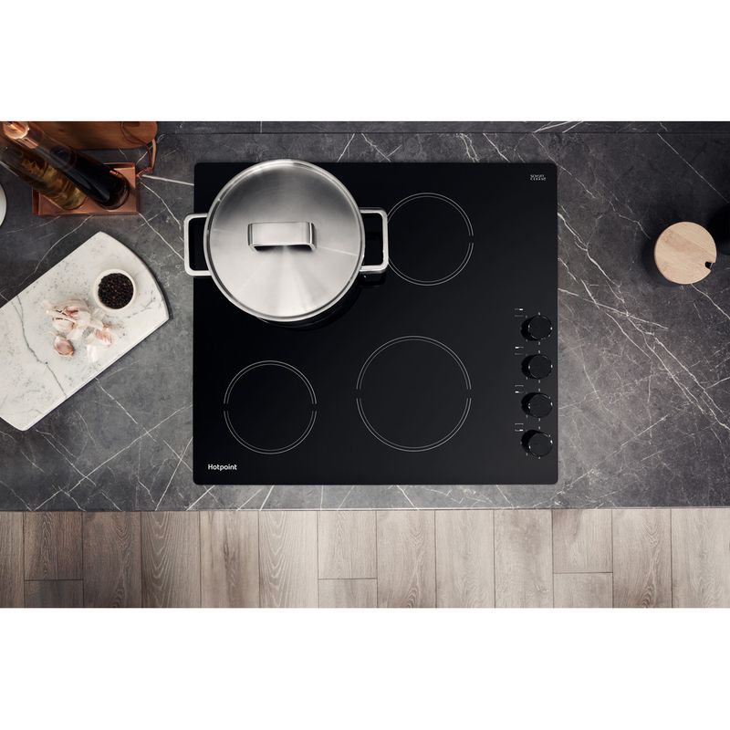 Hotpoint HOB HR 619 C H Black Radiant vitroceramic Lifestyle frontal