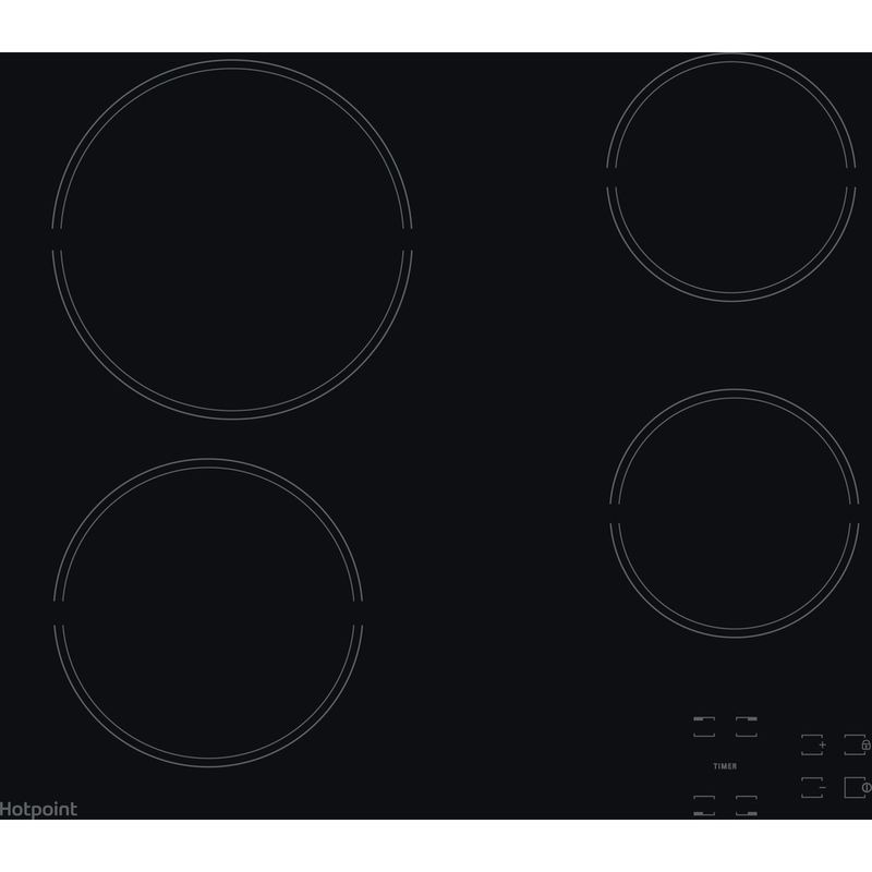 Hotpoint HOB HR 651 C H Black Radiant vitroceramic Frontal