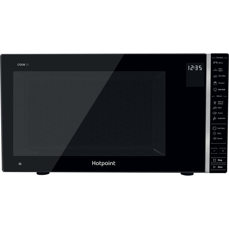 Hotpoint-Microwave-Freestanding-MWH-301-B-Black-Electronic-30-Microwave-only-900-Frontal