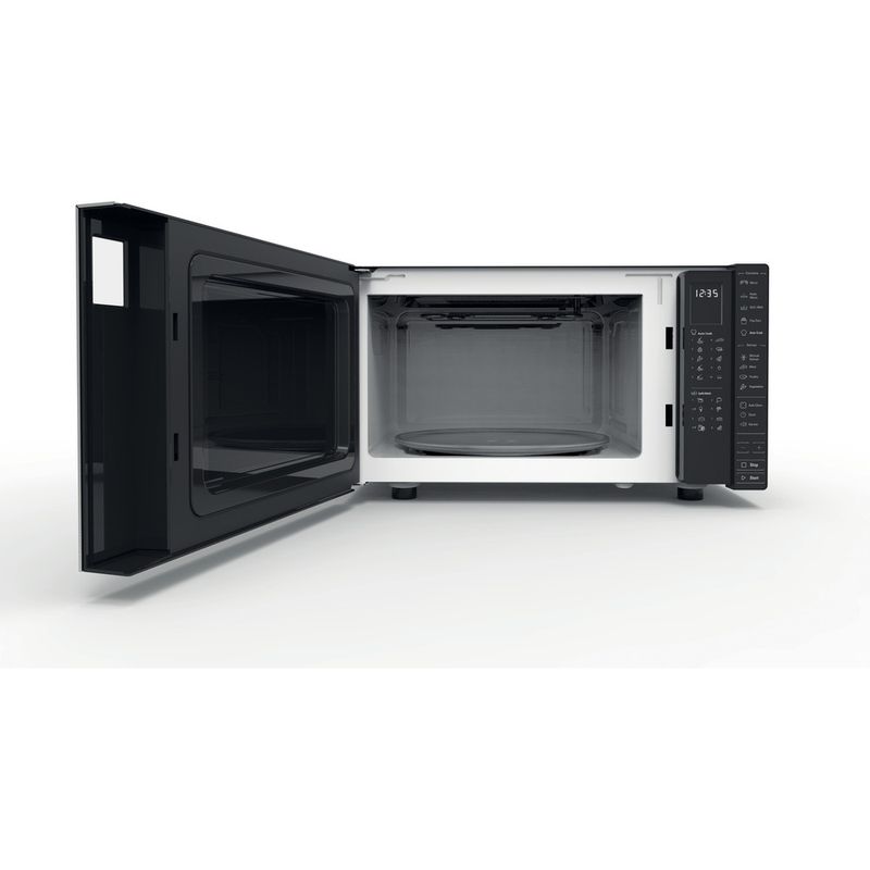Hotpoint-Microwave-Freestanding-MWH-301-B-Black-Electronic-30-Microwave-only-900-Frontal-open