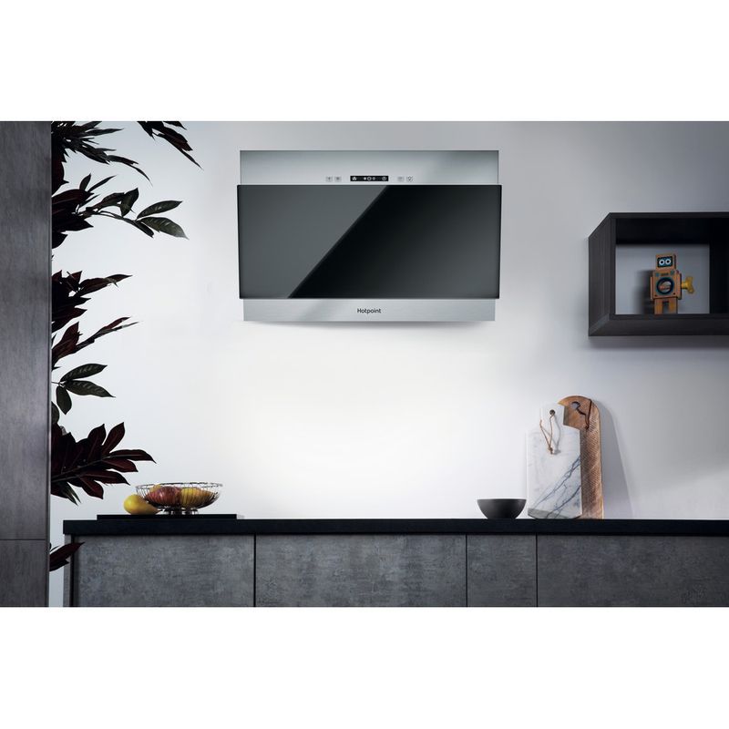 Hotpoint HOOD Built-in PHVP 6.4F AL K/1 Black Wall-mounted Electronic Lifestyle frontal