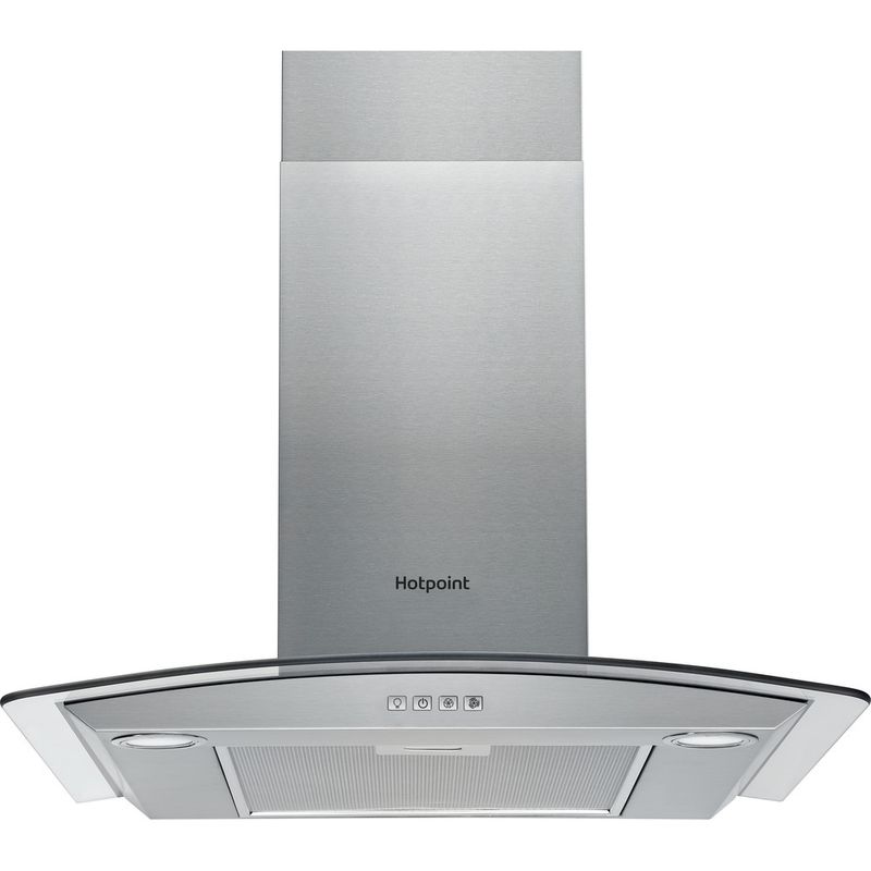 Hotpoint phbs67fllix 60cm shelf style chimney cooker hood on sale stainless steel