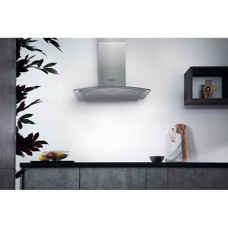 Hotpoint HOOD Built-in PHGC6.4 FLMX Inox Wall-mounted Electronic Lifestyle frontal