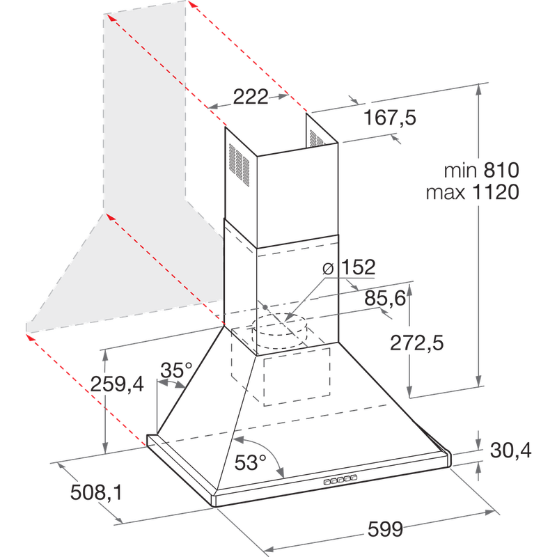 Cooker Hood Hotpoint Phpn6 4flmk Hotpoint