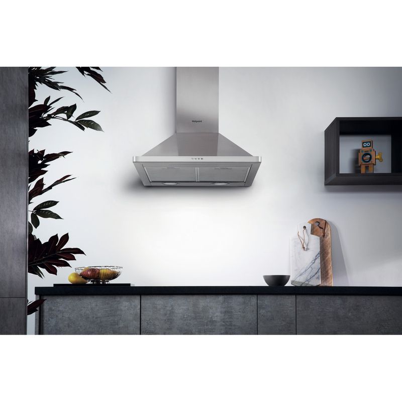 Hotpoint HOOD Built-in PHPN6.5 FLMX Inox Wall-mounted Mechanical Lifestyle frontal