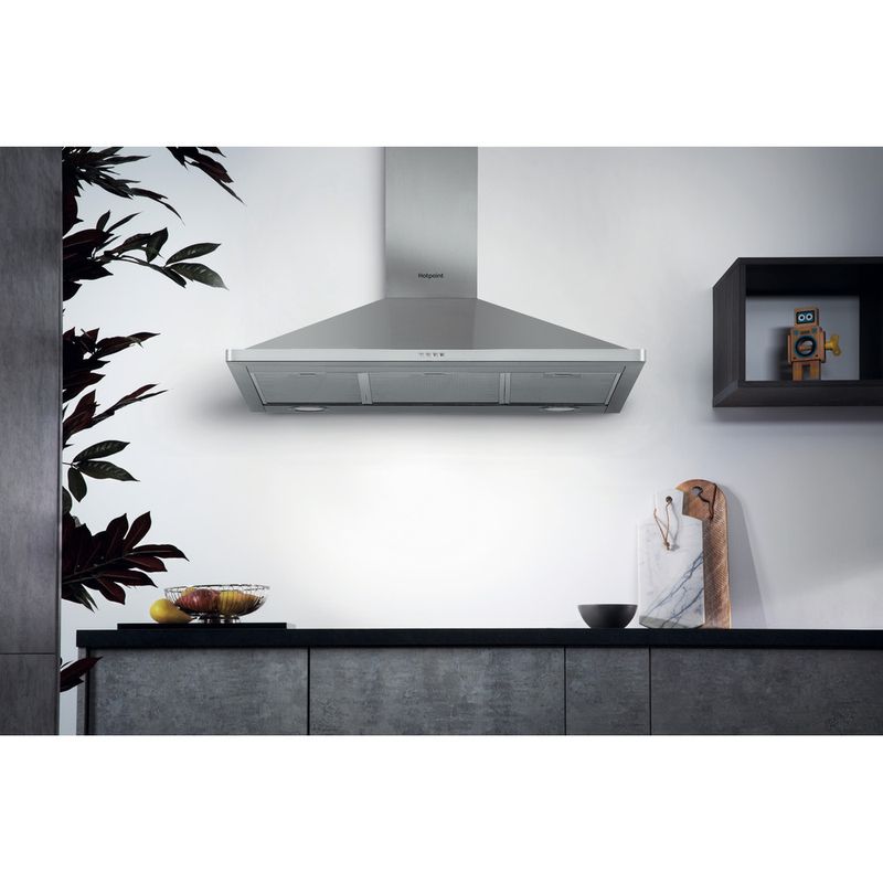 Hotpoint HOOD Built-in PHPN9.5FLMX Inox Wall-mounted Mechanical Lifestyle frontal