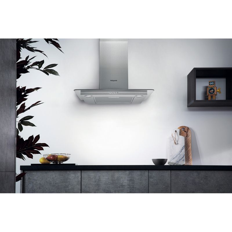 Hotpoint HOOD Built-in PHFG6.4FLMX Inox Wall-mounted Mechanical Lifestyle frontal