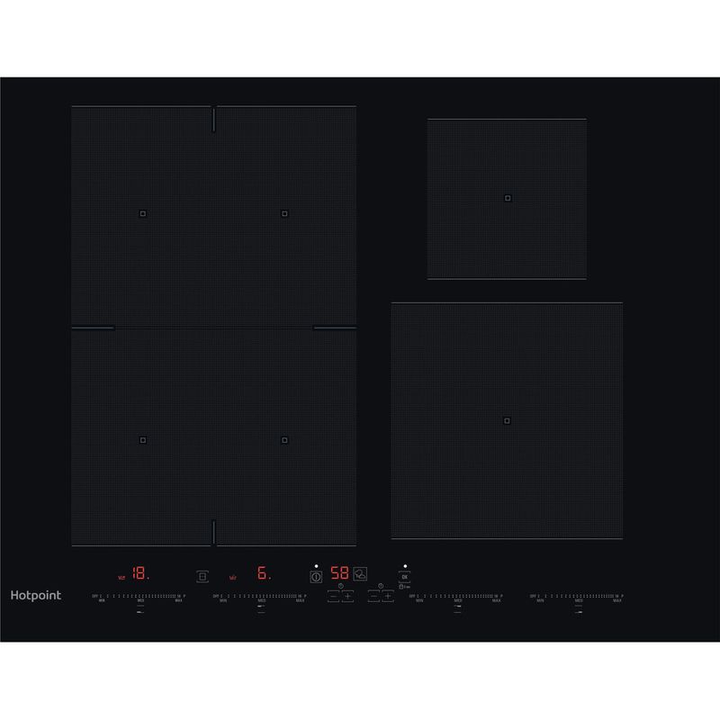 Hotpoint HOB ACO 654 NE Black Induction vitroceramic Frontal