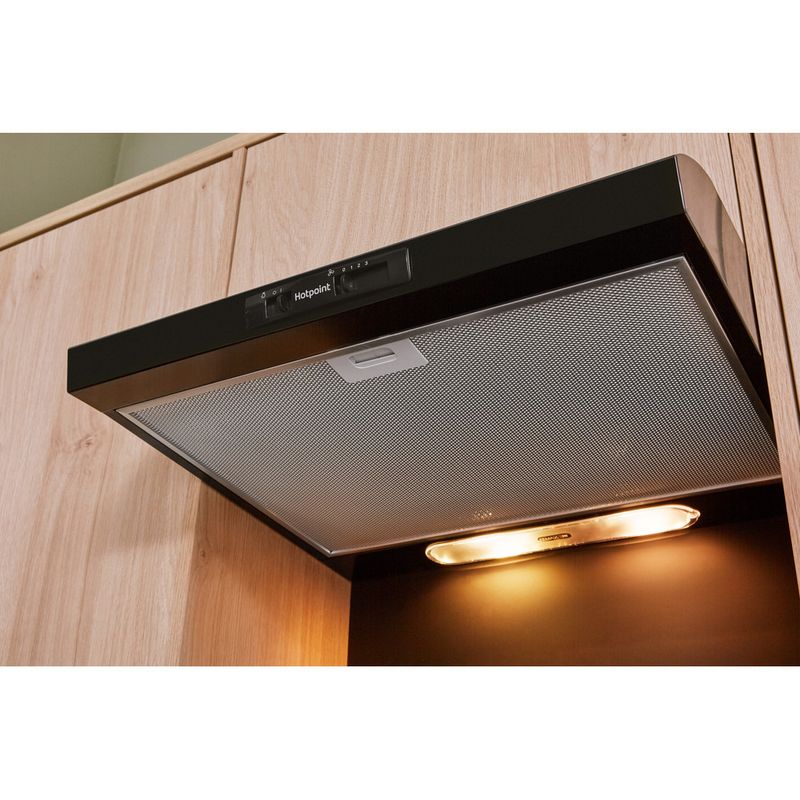 Hotpoint HOOD Built-in PSLMO 65F LS K Black Built-in Mechanical Lifestyle perspective