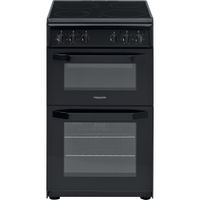 Hotpoint Twin Double Cooker with Ceramic Hob - Black - A Rated - HD5V92KCB/UK