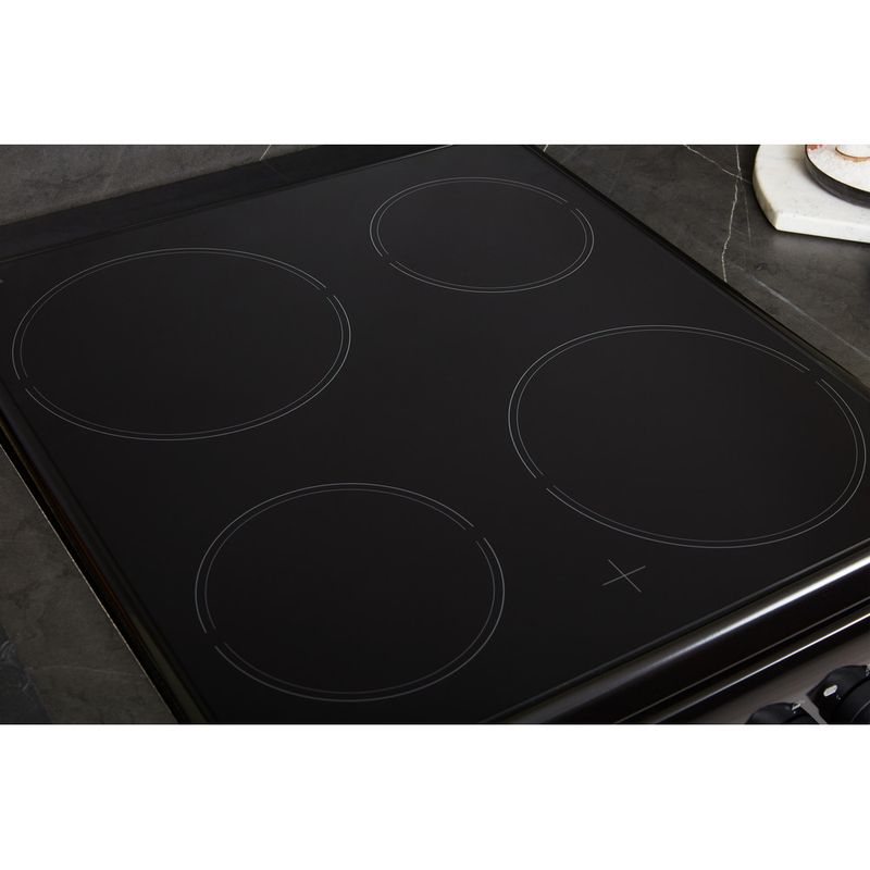 Hotpoint Double Cooker HD5V92KCB/UK Black A Vitroceramic Lifestyle perspective