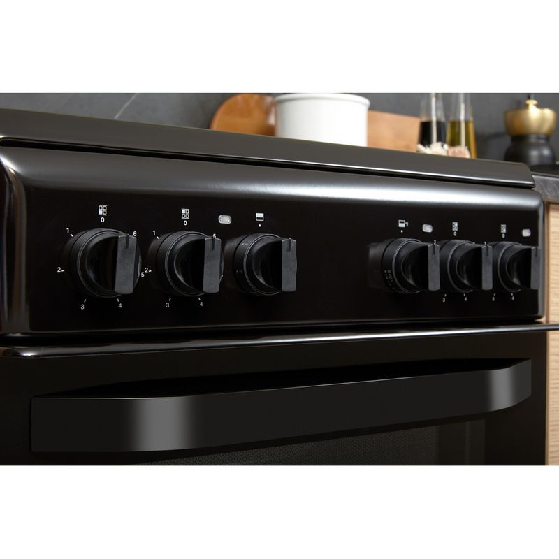 Hotpoint Double Cooker HD5V92KCB/UK Black A Vitroceramic Lifestyle control panel