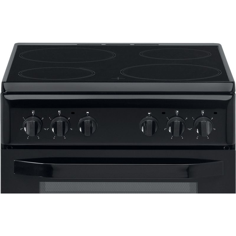 Hotpoint-Double-Cooker-HD5V92KCB-UK-Black-A-Vitroceramic-Control-panel