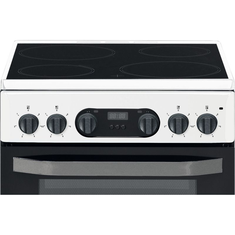 Hotpoint-Double-Cooker-HD5V93CCW-UK-White-A-Vitroceramic-Control-panel
