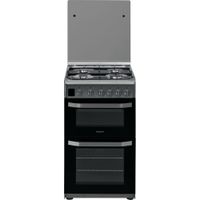 Hotpoint Double Gas Cooker - Stainless Steel - 50cm - A+ | A Rated - HD5G00CCX/UK