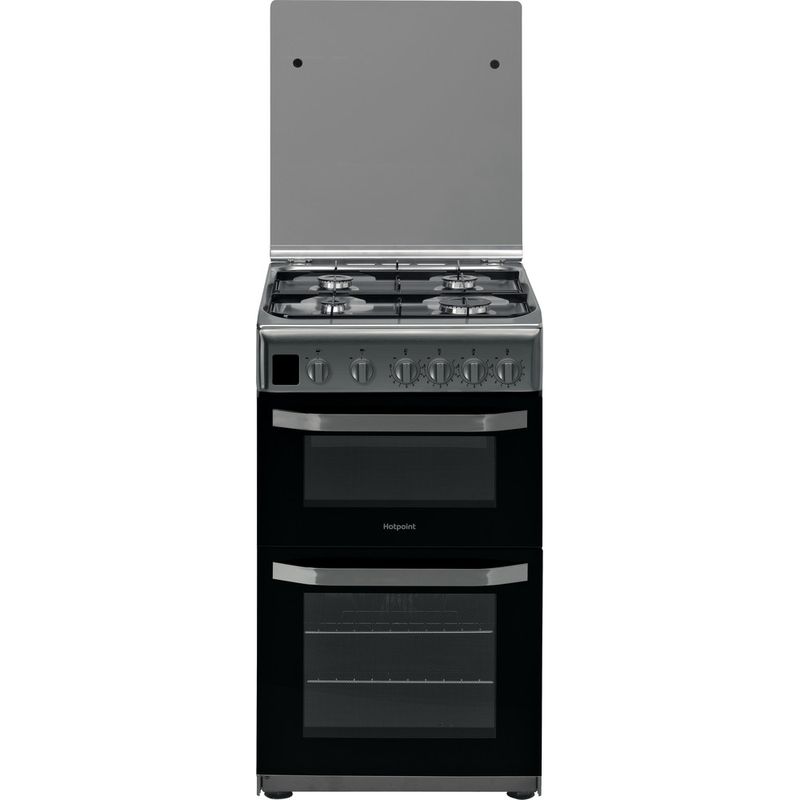 Hotpoint Double Cooker HD5G00CCX/UK Inox A+ Stainless steel Frontal