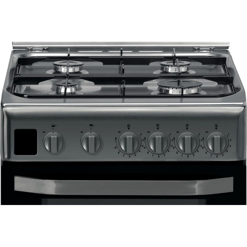 Hotpoint Double Cooker HD5G00CCX/UK Inox A+ Stainless steel Control panel