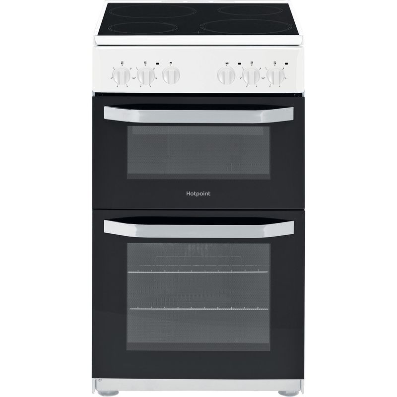 Hotpoint Double Cooker HD5V92KCW/UK White A Vitroceramic Frontal