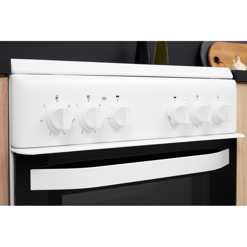 Hotpoint Double Cooker HD5V92KCW/UK White A Vitroceramic Lifestyle control panel