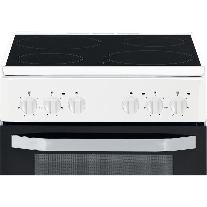 Hotpoint Double Cooker HD5V92KCW/UK White A Vitroceramic Control panel