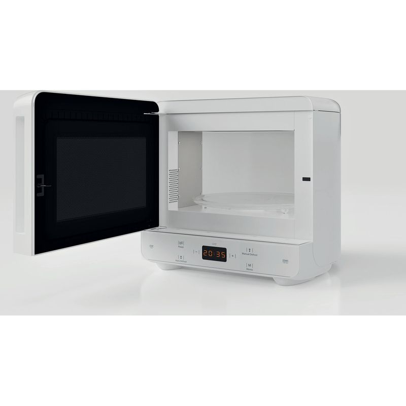 Hotpoint Microwave Freestanding MWH 1331 FW White Electronic 13 Microwave only 700 Perspective open