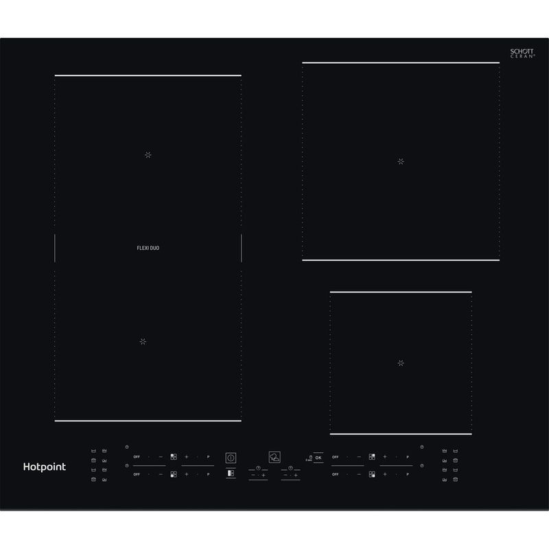 Hotpoint HOB TB 7960C BF Black Induction vitroceramic Frontal