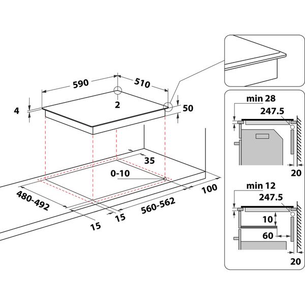 Hotpoint-HOB-TB-7960C-BF-Black-Induction-vitroceramic-Technical-drawing