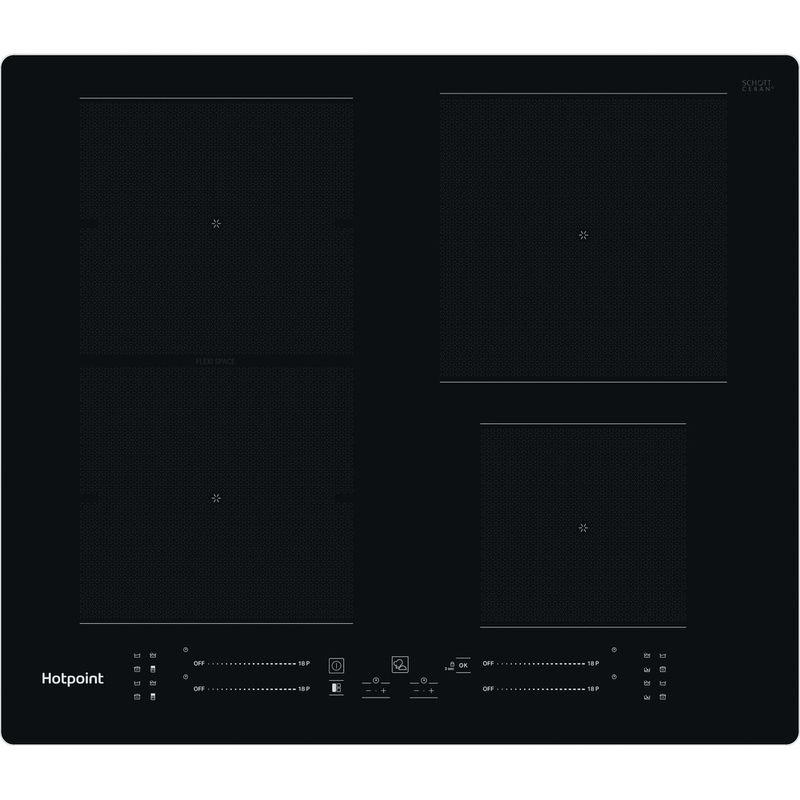 Hotpoint HOB TS 5760F NE Black Induction vitroceramic Frontal